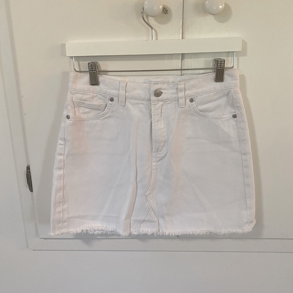 Southern Tide White Denim Mini Skirt
